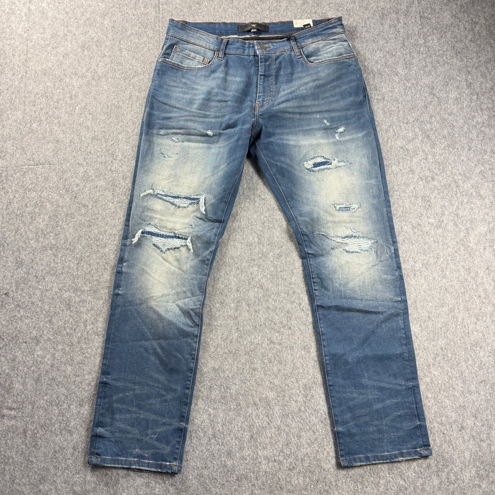 Jordan Craig Collins Men's Jeans 36x32 Desert Distressed Ripped Legacy Edition